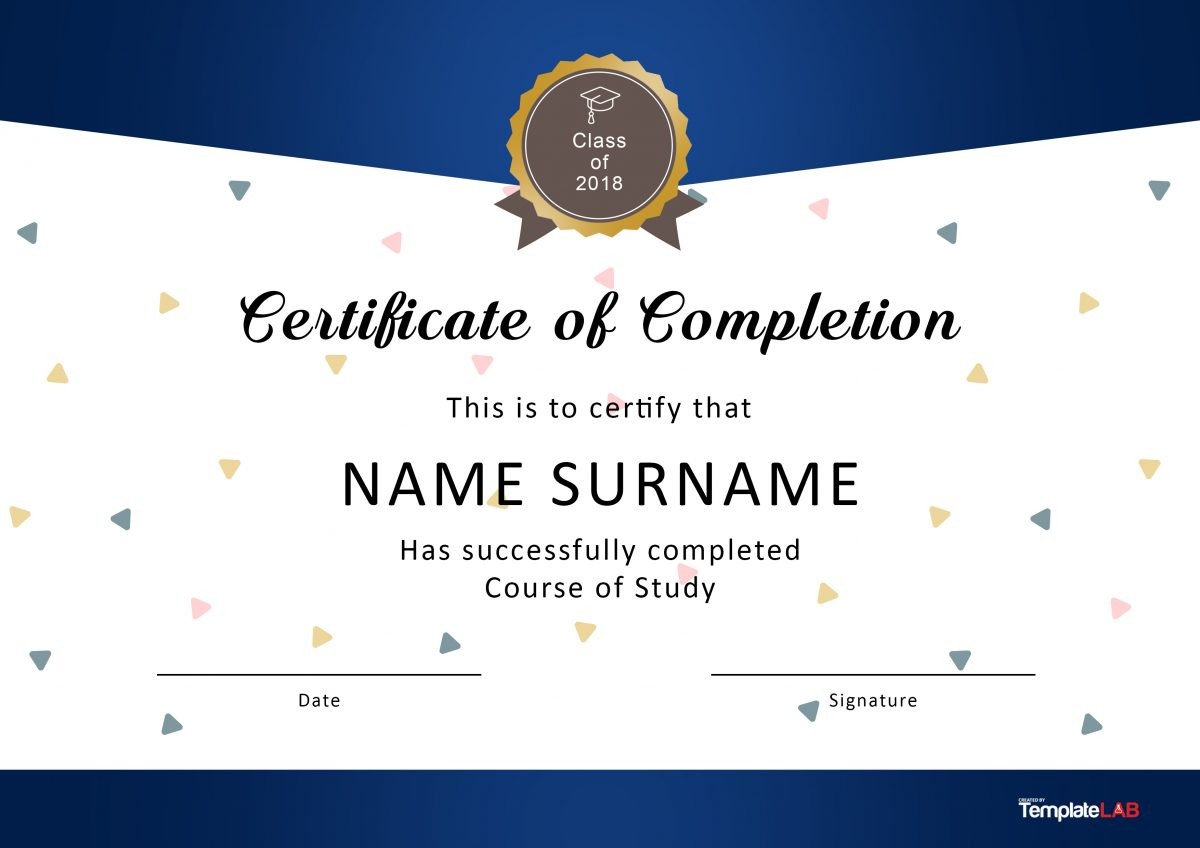 Detail Free Certificate Of Completion Template Word Nomer 9