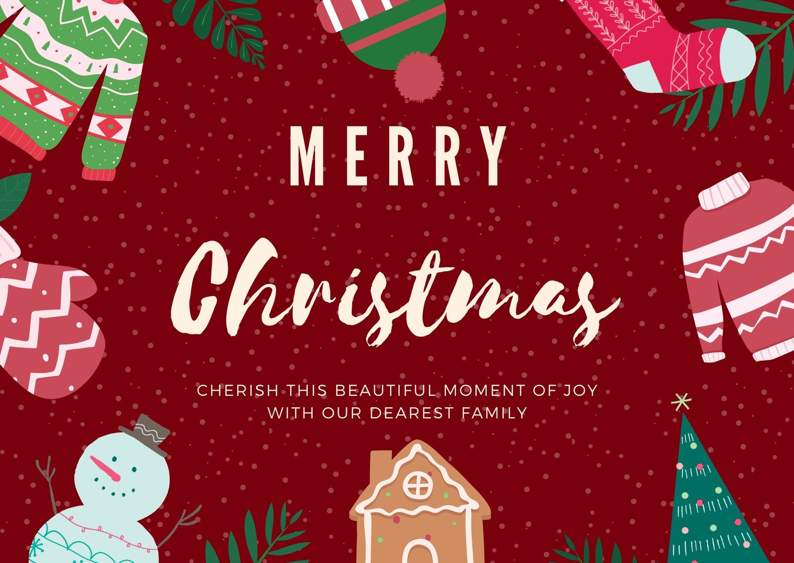 Detail Free Christmas Postcard Template Nomer 12