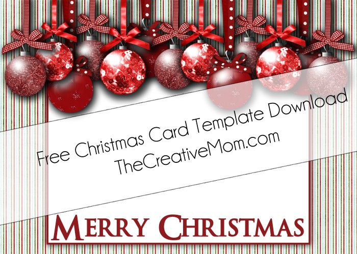 Detail Free Christmas Postcard Template Nomer 3