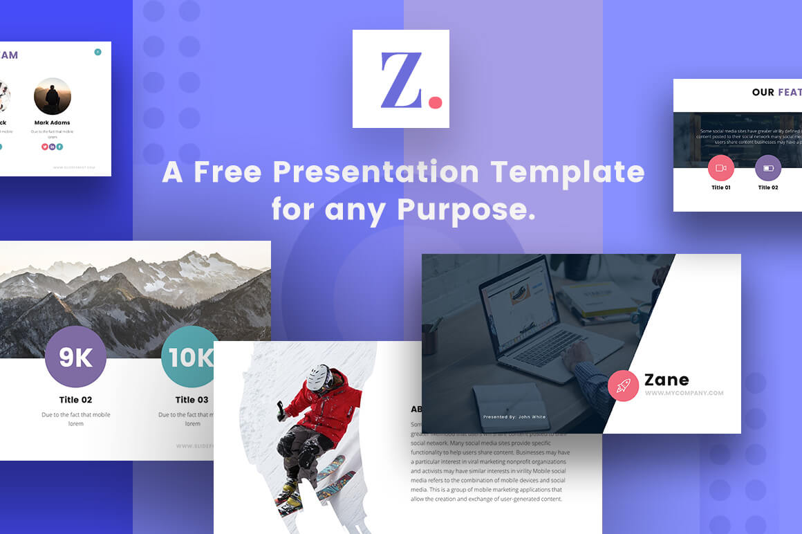 Detail Free Company Profile Presentation Template Nomer 45