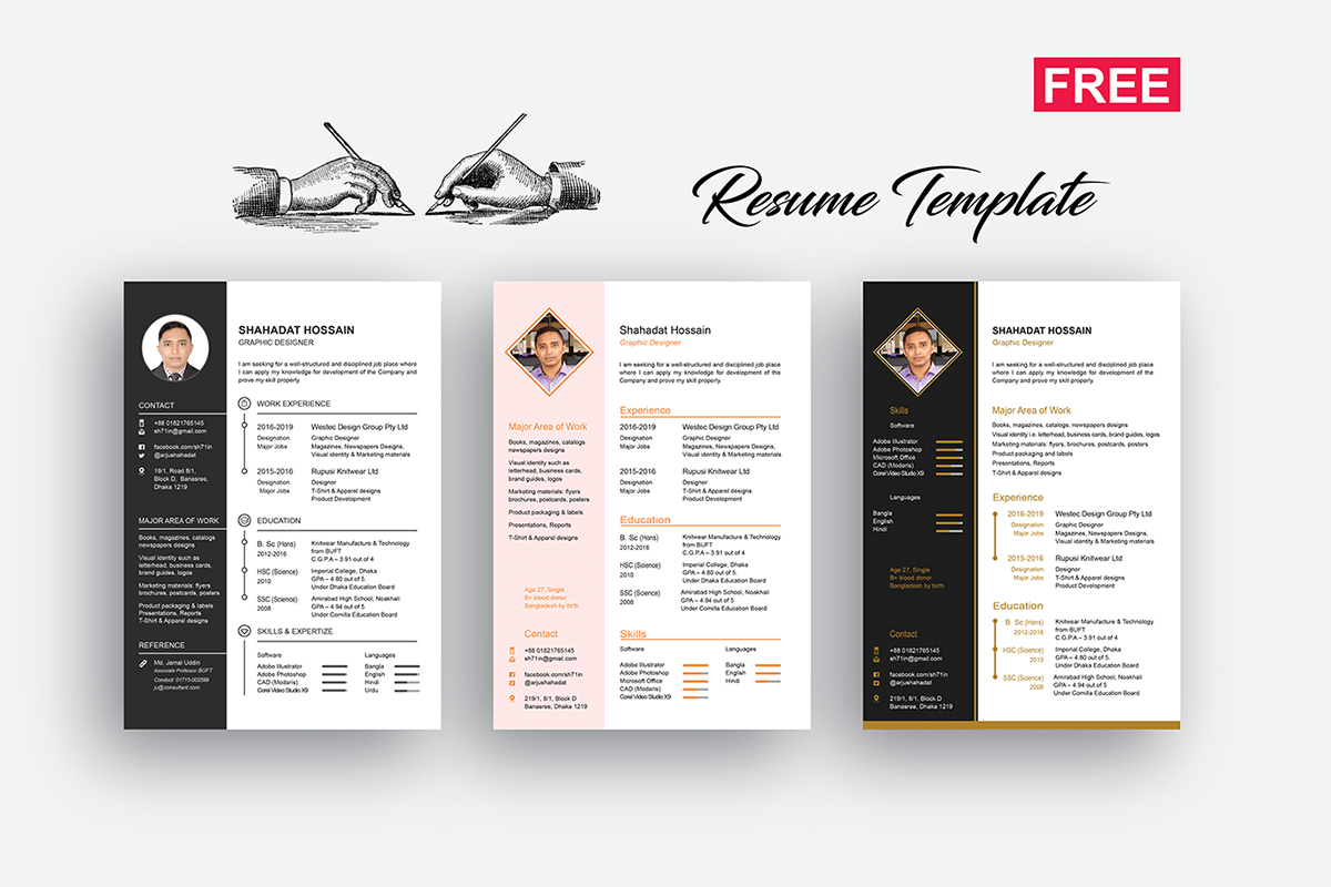 Detail Free Cv Template Nomer 33