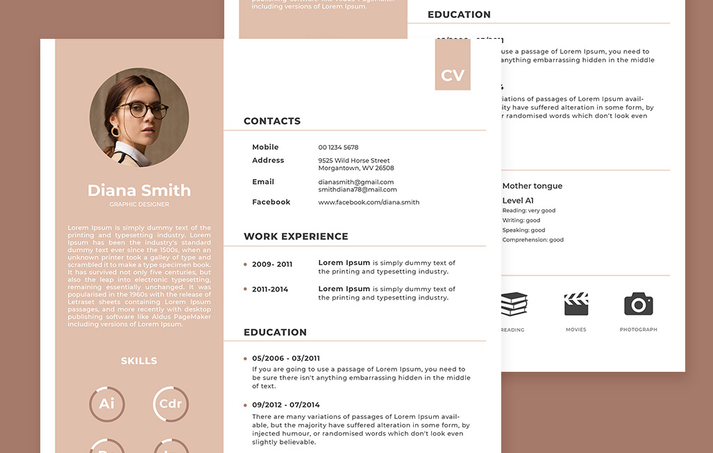 Detail Free Cv Template Nomer 36