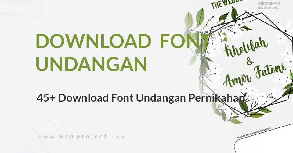 Detail Free Download Font Untuk Undangan Nomer 12