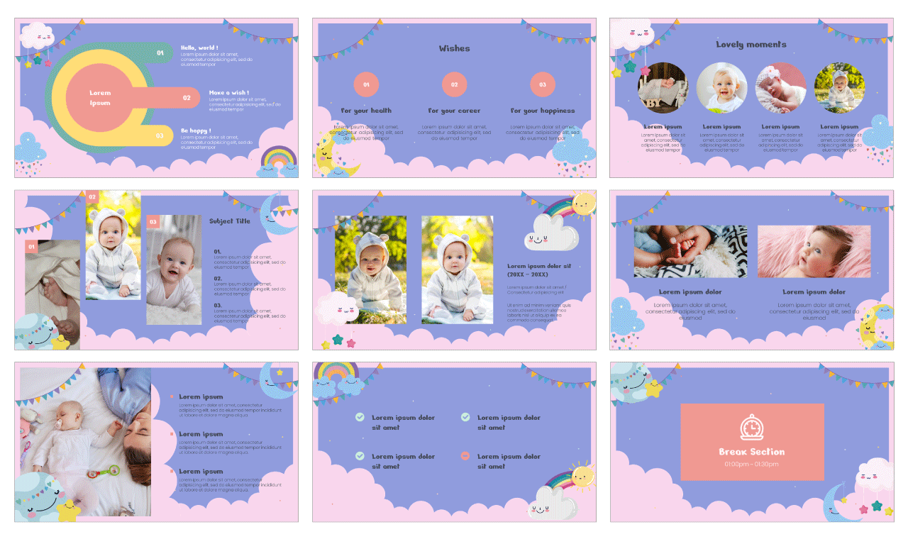 Detail Free Download Template Powerpoint Baby Nomer 11