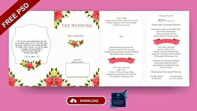 Detail Free Download Undangan Pernikahan Psd Nomer 6
