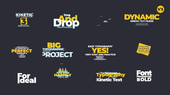 Detail Free Dynamic Typography Template Adobe After Effects Nomer 32