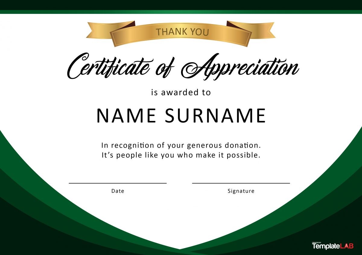 Detail Free Editable Certificate Of Appreciation Template Nomer 17