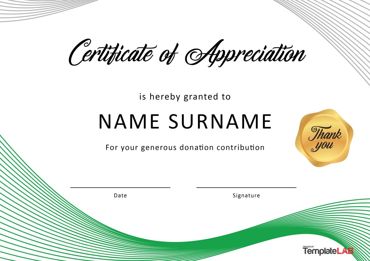 Detail Free Editable Certificate Of Appreciation Template Nomer 6