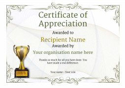 Detail Free Editable Certificate Of Appreciation Template Nomer 9