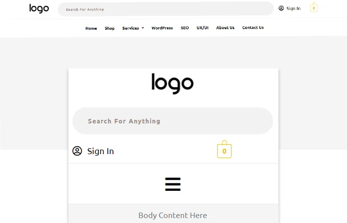 Detail Free Elementor Header Template Nomer 33