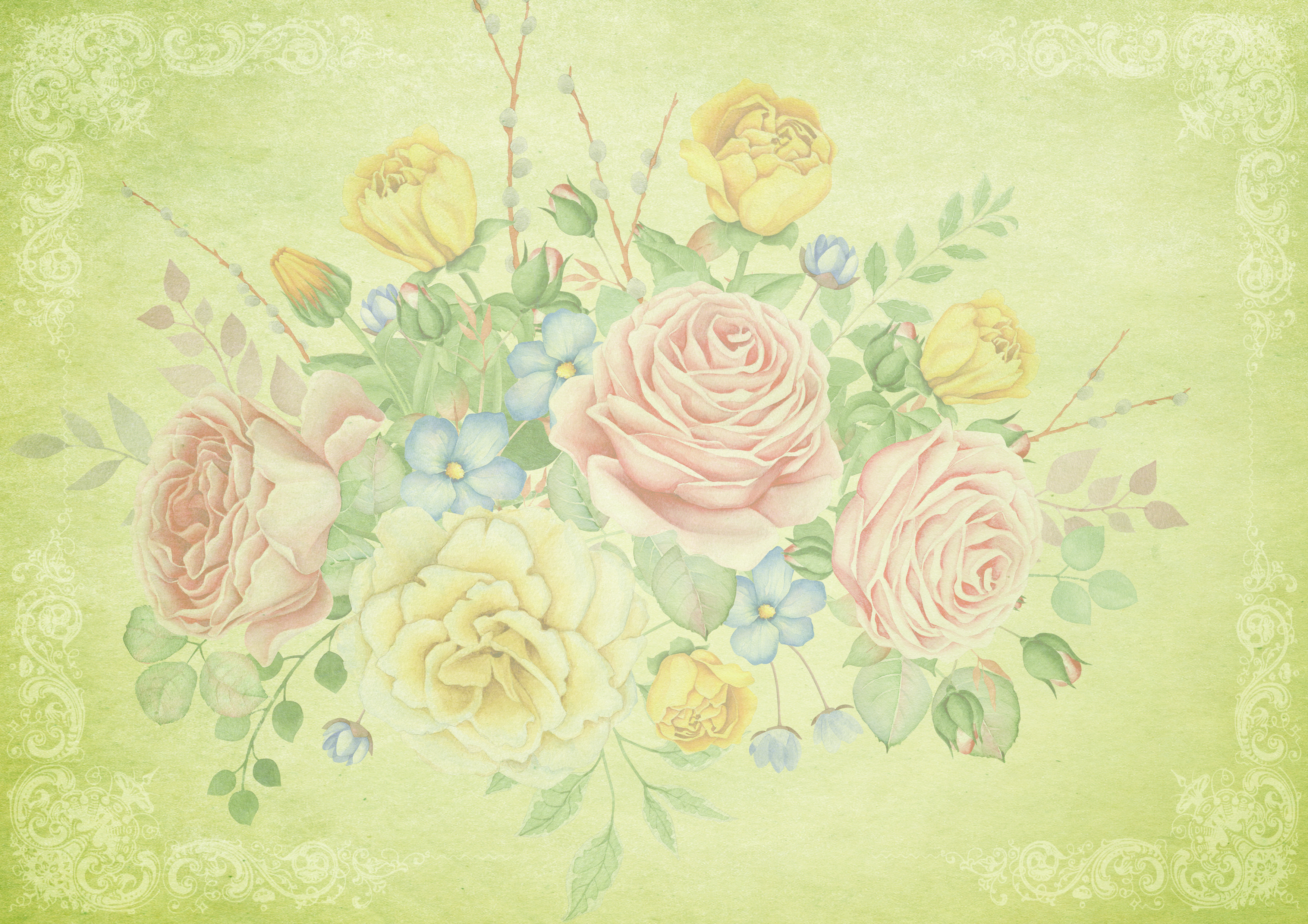 Detail Free Flower Background Template Nomer 34