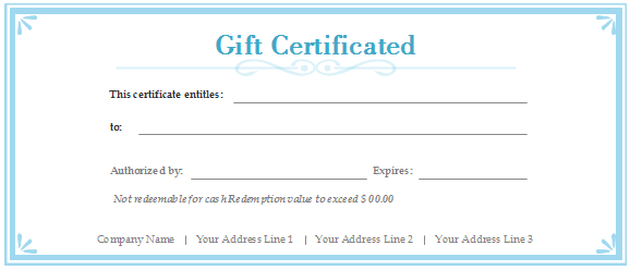Detail Free Gift Certificate Template Nomer 13