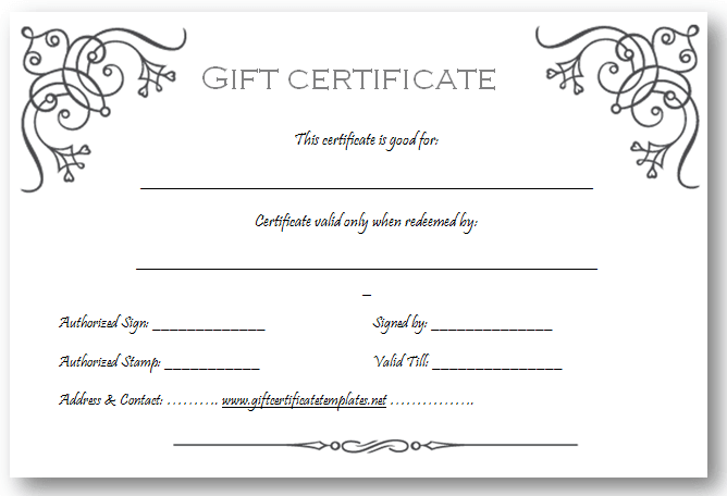 Detail Free Gift Certificate Template Nomer 29