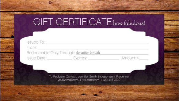 Detail Free Gift Certificate Template Nomer 52