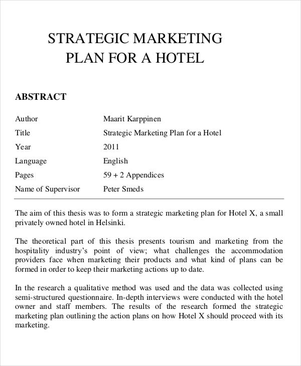 Detail Free Hotel Business Plan Template Nomer 8