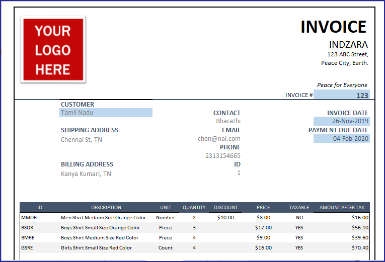 Detail Free Invoice Template Download Nomer 25