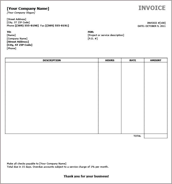 Detail Free Invoice Template Download Nomer 37