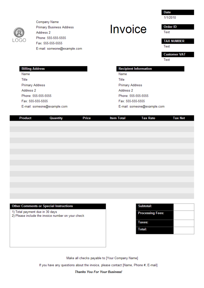 Detail Free Invoice Template Download Nomer 43