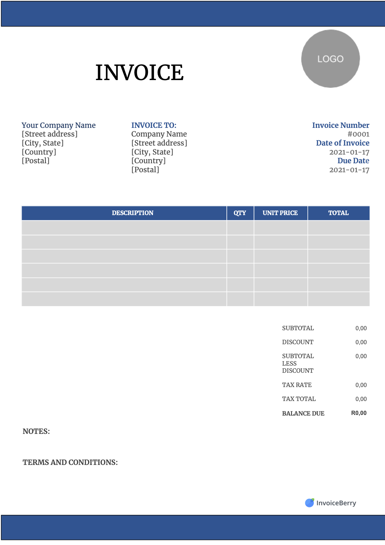 Detail Free Invoice Template Download Nomer 6