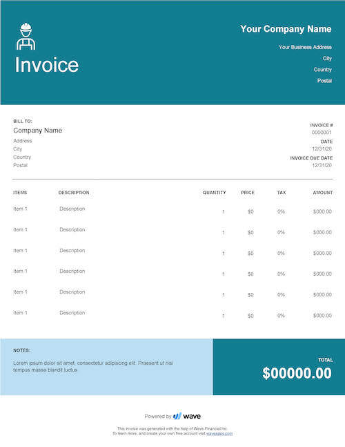 Detail Free Invoice Template Download Nomer 47