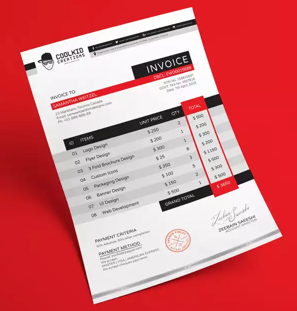 Detail Free Invoice Template Download Nomer 51