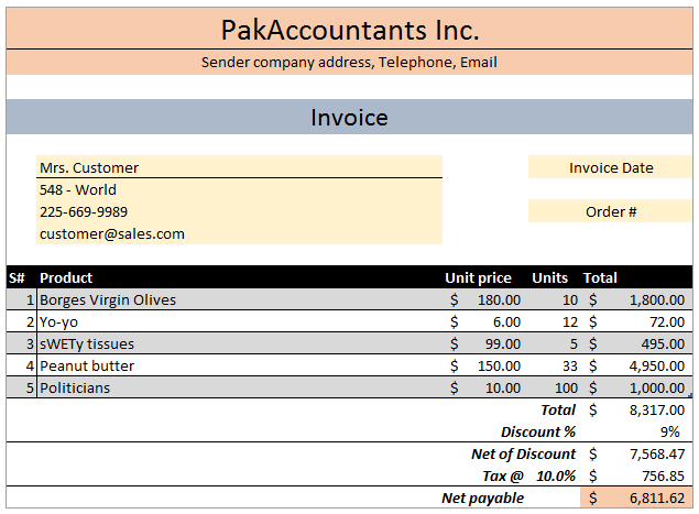 Detail Free Invoice Template Excel Nomer 43