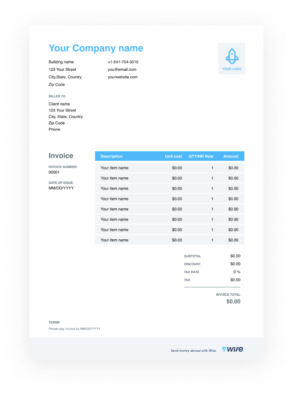 Detail Free Invoice Template Excel Nomer 47