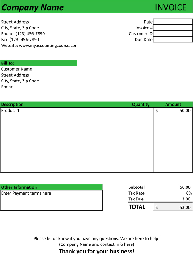 Detail Free Invoice Template Excel Nomer 48