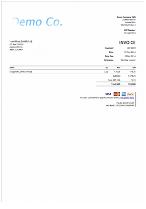 Detail Free Invoice Template Nz Nomer 42