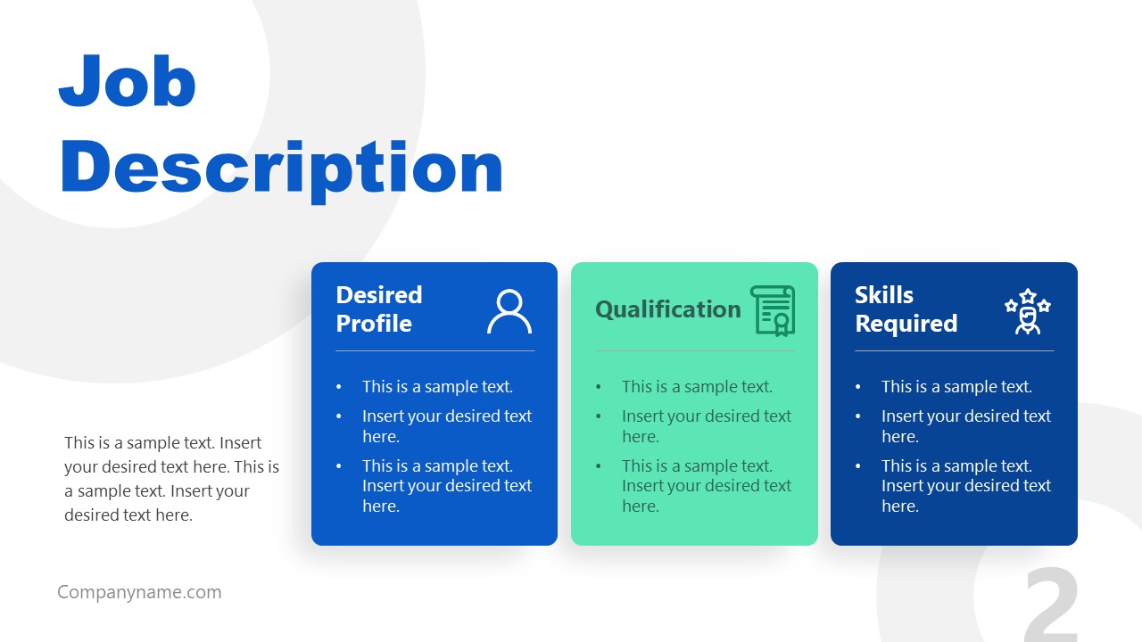Detail Free Job Description Powerpoint Template Nomer 2