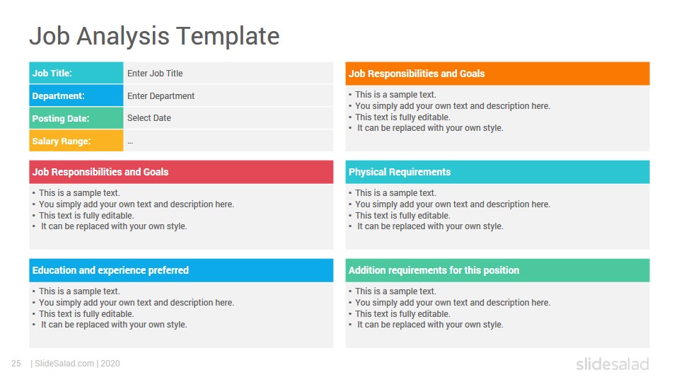 Detail Free Job Description Powerpoint Template Nomer 15