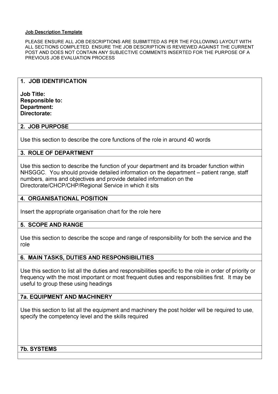 Detail Free Job Description Powerpoint Template Nomer 45