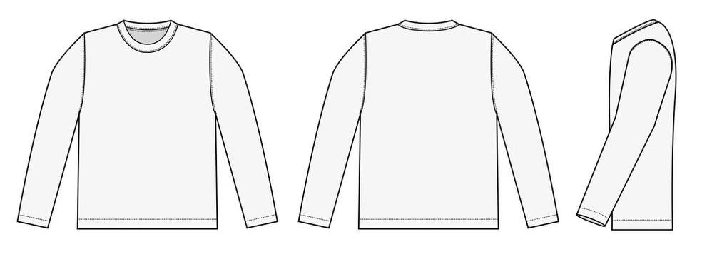 Detail Free Long Sleeve Shirt Template Nomer 2