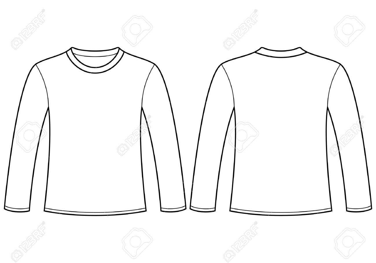 Detail Free Long Sleeve Shirt Template Nomer 6