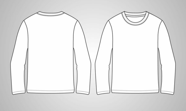 Detail Free Long Sleeve Shirt Template Nomer 9