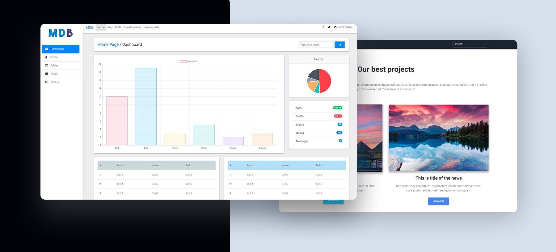 Detail Free Material Dashboard Template Nomer 31