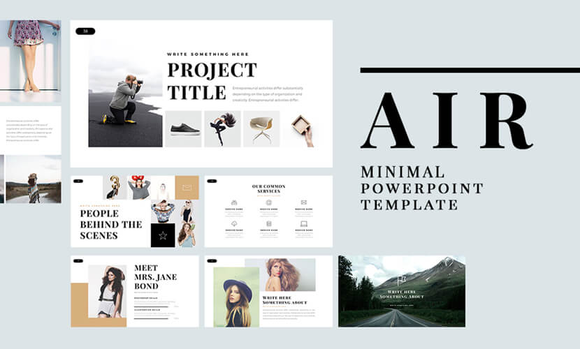 Detail Free Minimalist Powerpoint Template Nomer 2