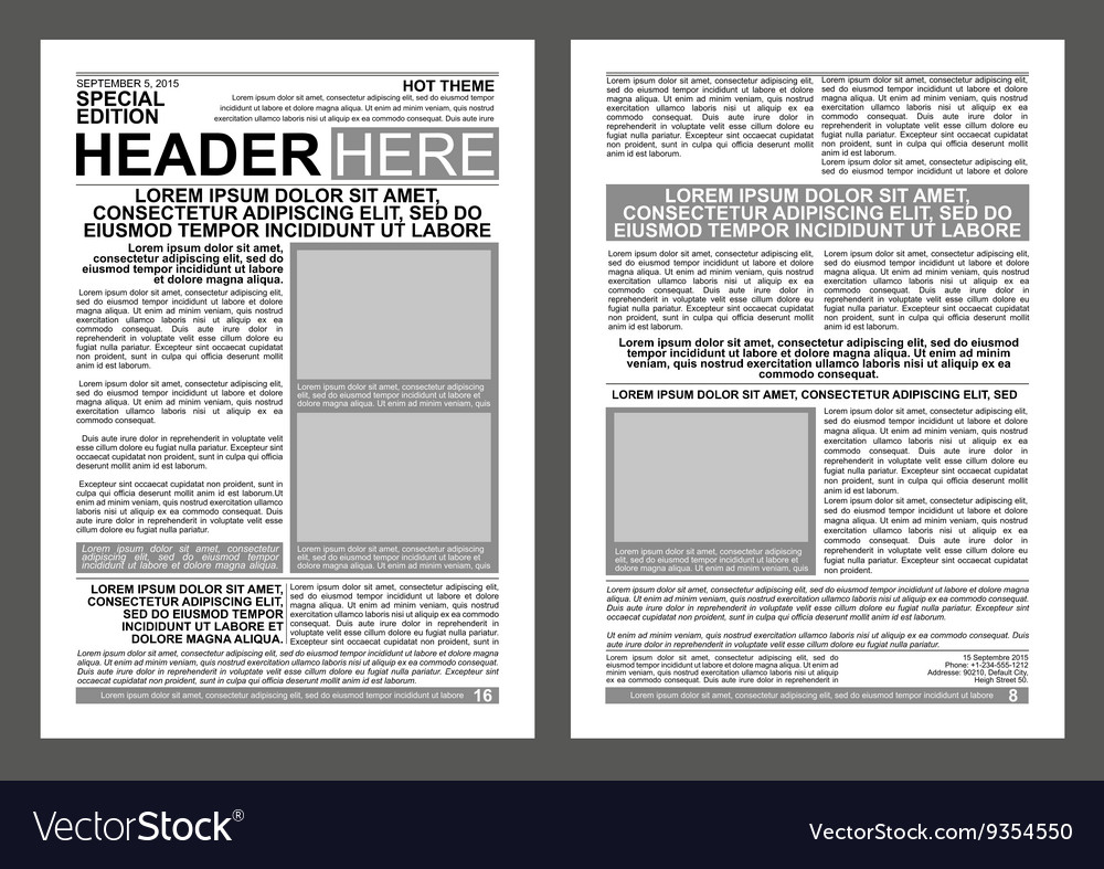 Detail Free Newspaper Template Nomer 17