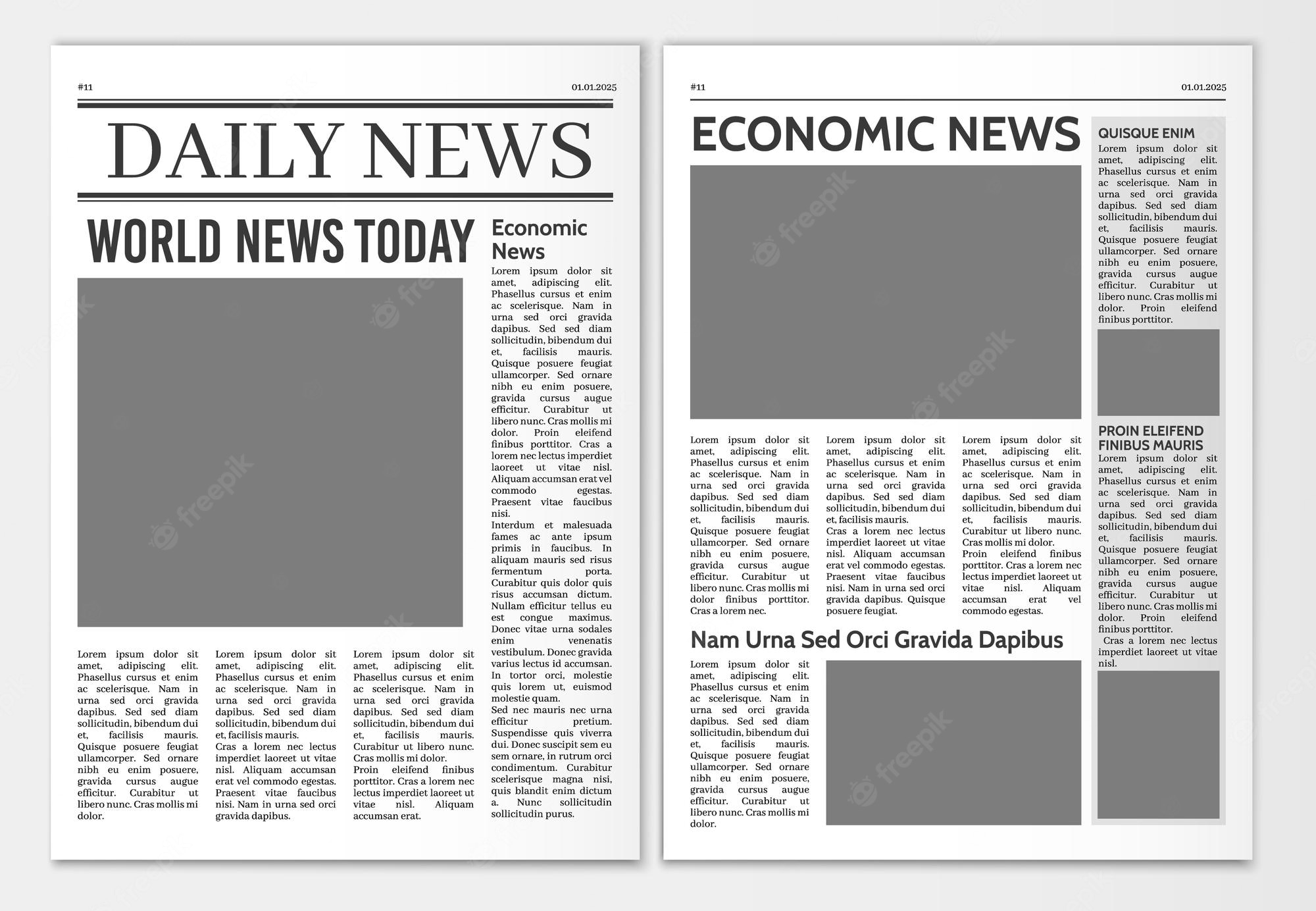 Detail Free Newspaper Template Nomer 3