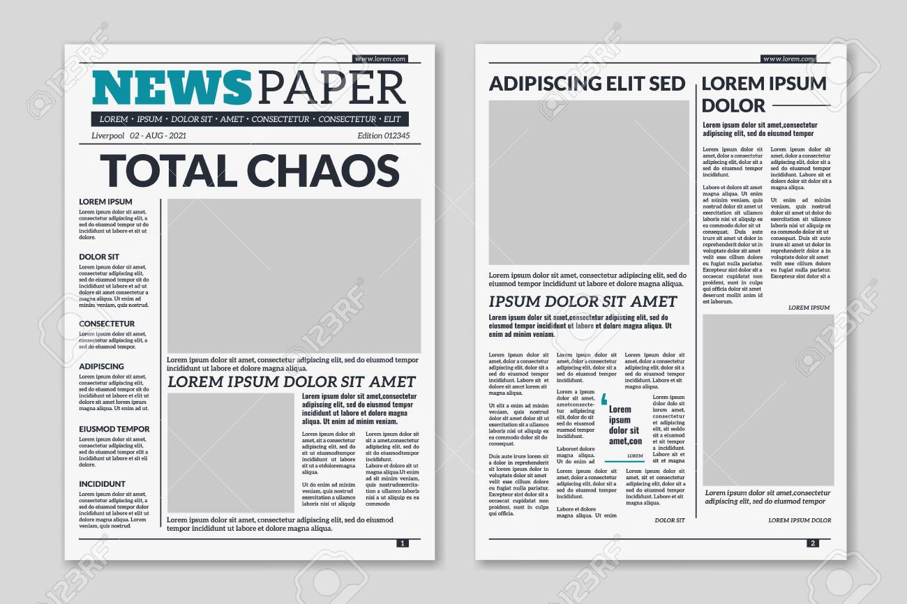 Detail Free Newspaper Template Nomer 20