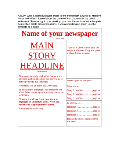 Detail Free Newspaper Template Nomer 24