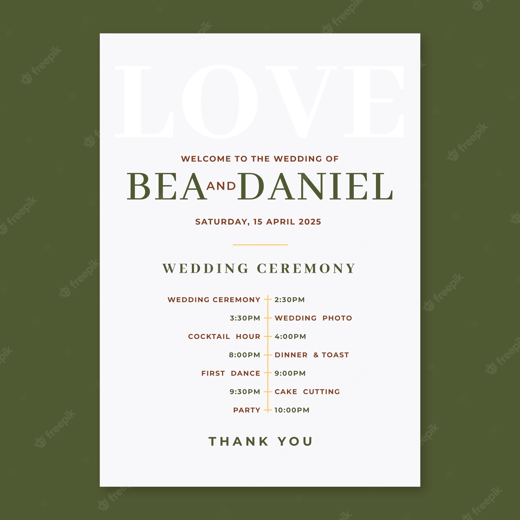 Detail Free Order Of Service Template Nomer 45