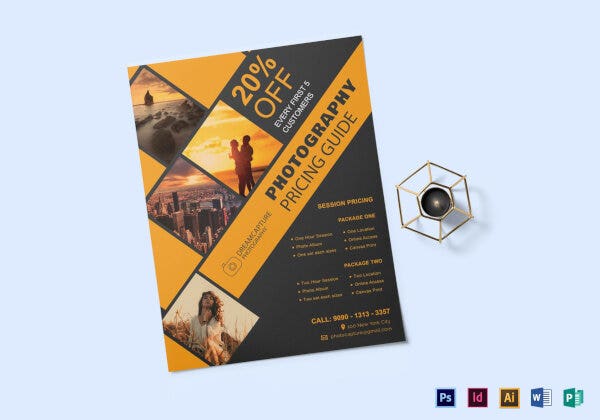 Detail Free Photography Price List Template Psd Nomer 12
