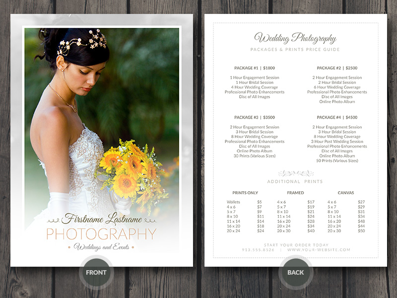 Detail Free Photography Price List Template Psd Nomer 14