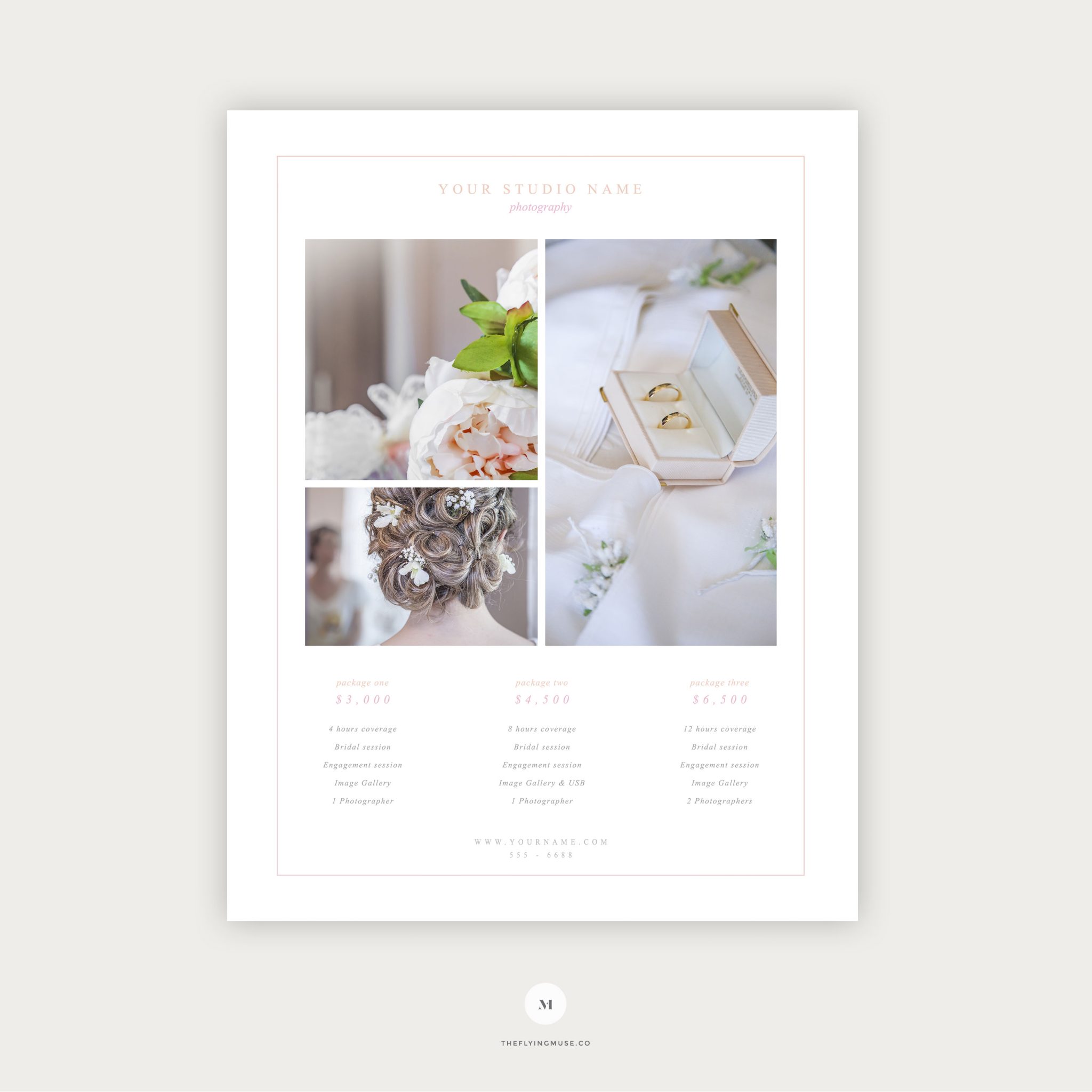 Detail Free Photography Price List Template Psd Nomer 27