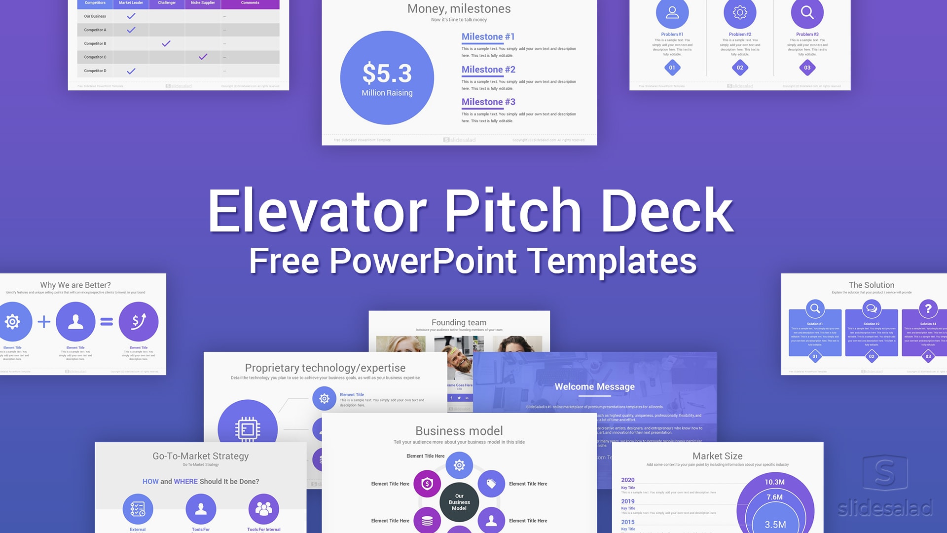 Detail Free Powerpoint Template Startup Pitch Nomer 8