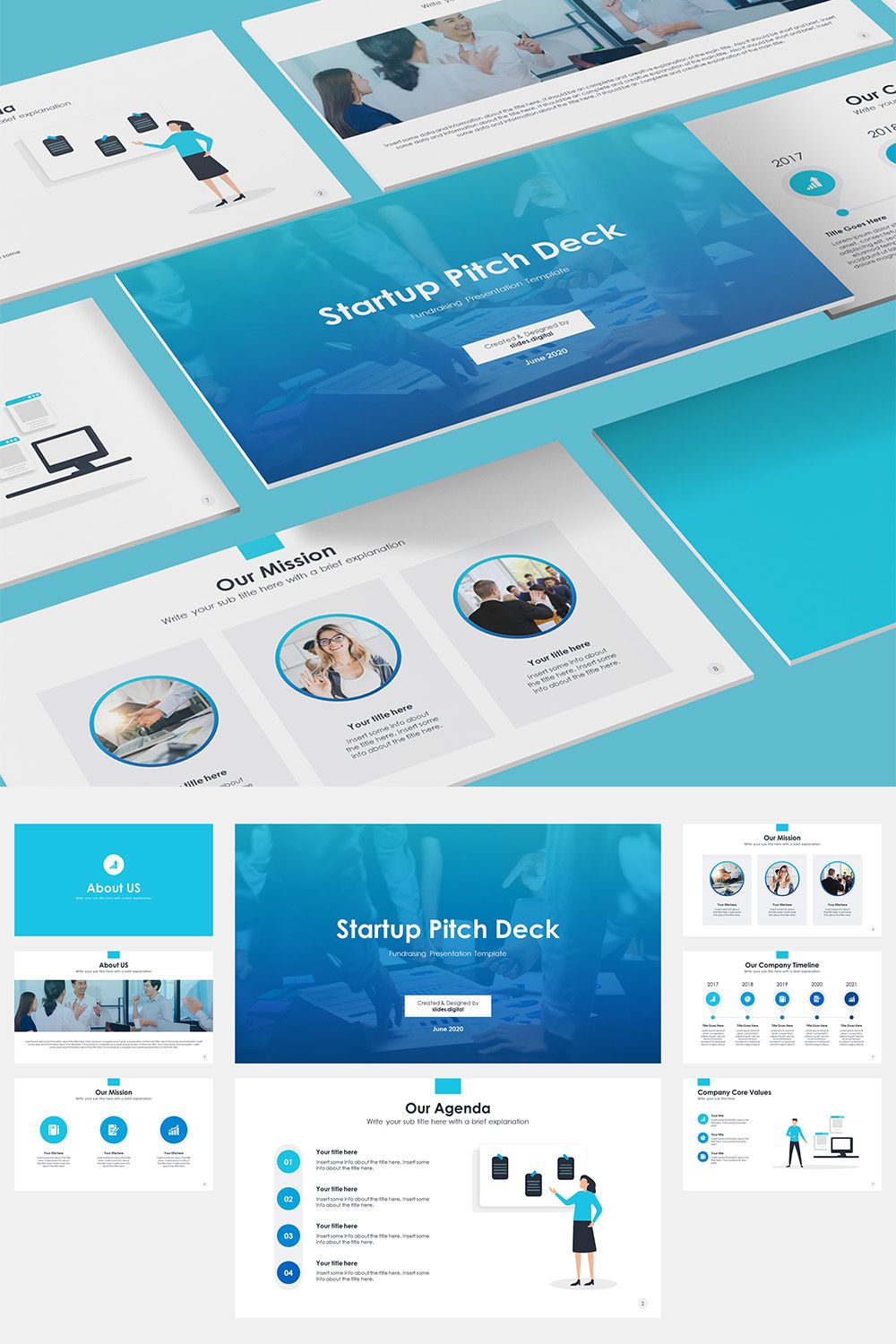 Detail Free Powerpoint Template Startup Pitch Nomer 29