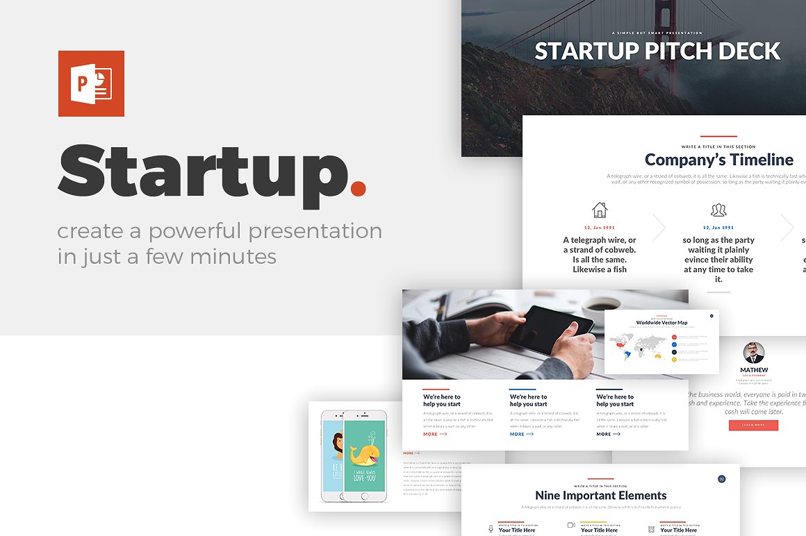 Detail Free Powerpoint Template Startup Pitch Nomer 43