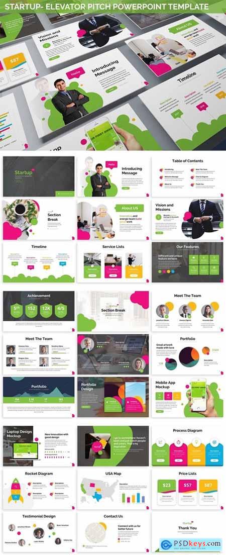 Detail Free Powerpoint Template Startup Pitch Nomer 53