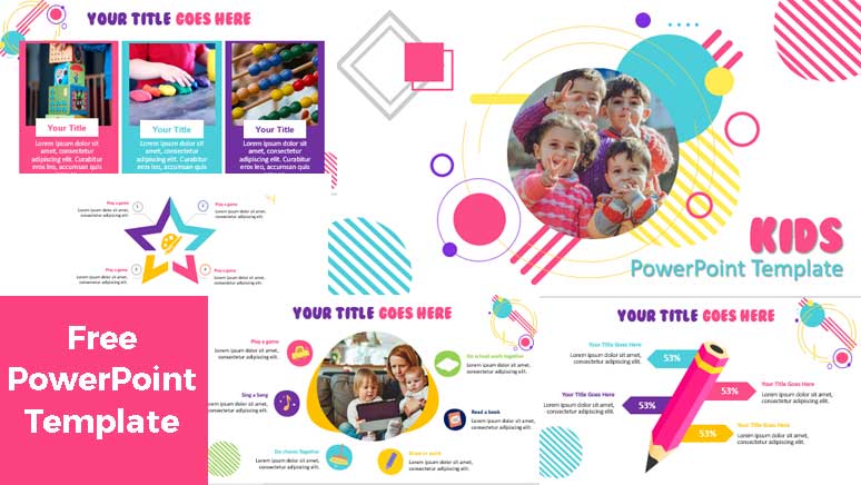 Detail Free Ppt Template Kids Nomer 27